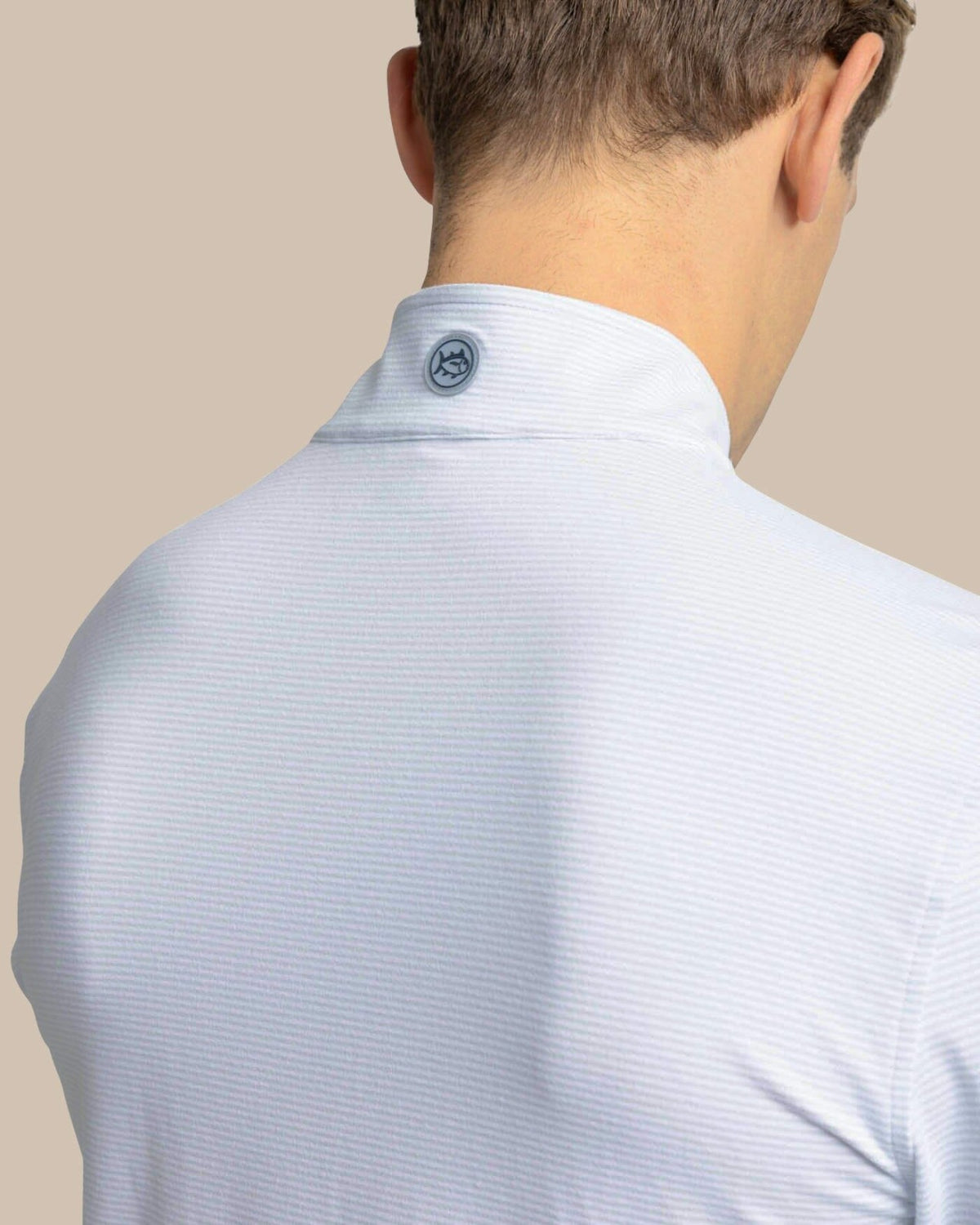 Cruiser Micro-Stripe Heather Quarter Zip | Southern Tide Men