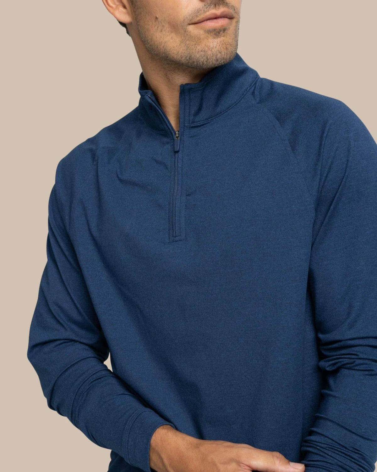 Cruiser Heather Quarter Zip Pullover | Southern Tide Men
