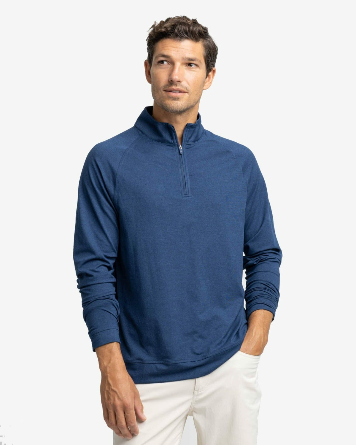 Cruiser Heather Quarter Zip Pullover | Southern Tide Men