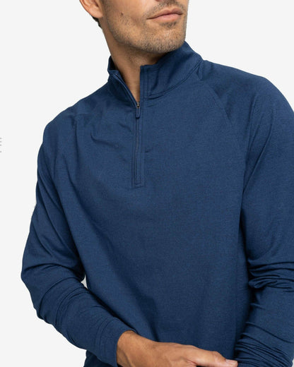 Cruiser Heather Quarter Zip Pullover | Southern Tide Men