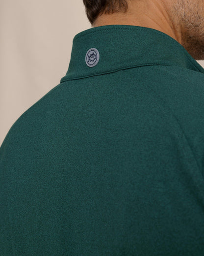 Cruiser Heather Quarter Zip Pullover - Green | Southern Tide Men