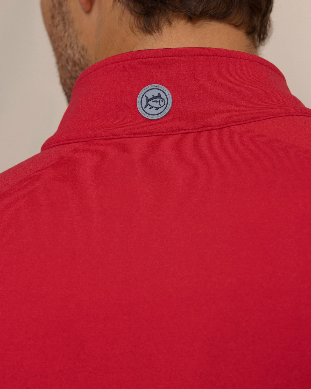 Cruiser Heather Quarter Zip Pullover - Crab Red | Southern Tide Men
