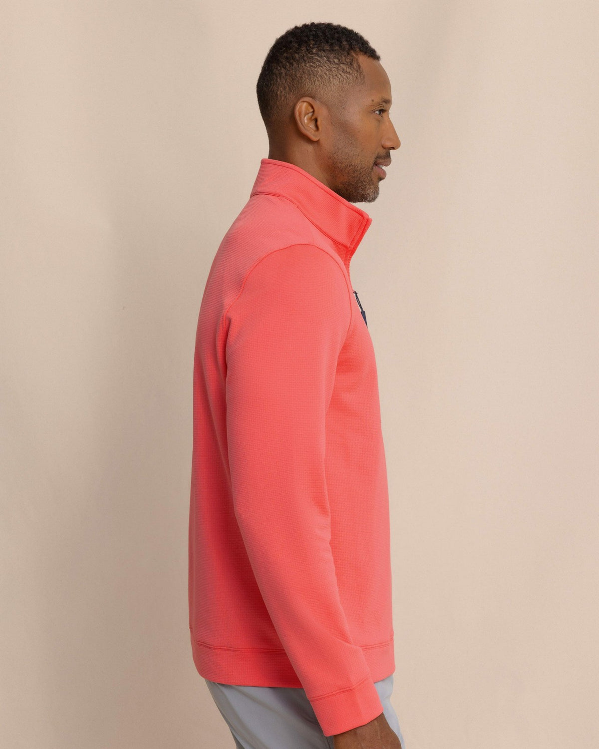 Schooner Quarter Zip - Sunkist Coral | Southern Tide Men|Sale
