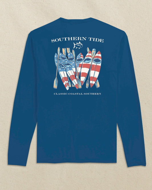 Americana Kayaks Long Sleeve Performance T-Shirt | Southern Tide Men