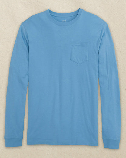 Rush Blue Classic Long Sleeve Pocket T-Shirt | Southern Tide Men