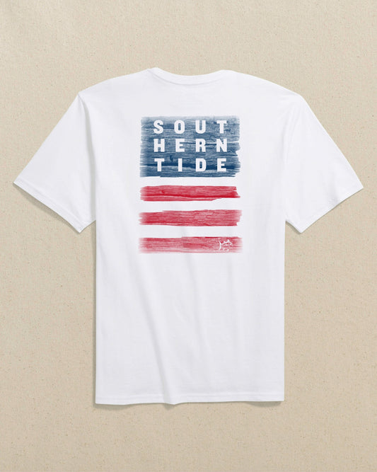 Americana Wooden Flag Short Sleeve T-Shirt | Southern Tide Men