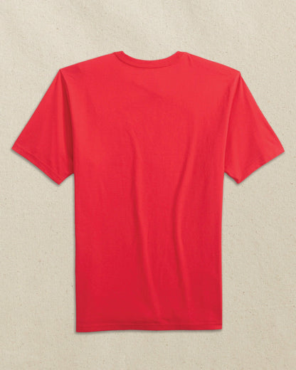 Embroidered Skipjack T-Shirt - Red & Black | Southern Tide Men|Collegiate