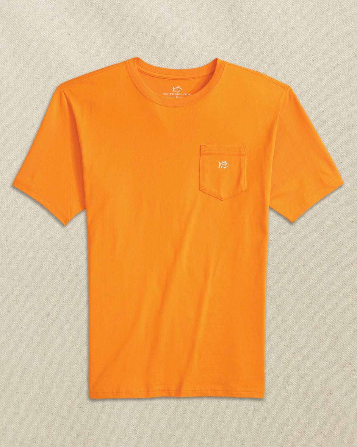 Embroidered Skipjack T-Shirt - Orange & White | Southern Tide Men