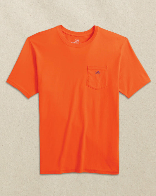 Embroidered Skipjack T-Shirt - Orange & Purple | Southern Tide Men