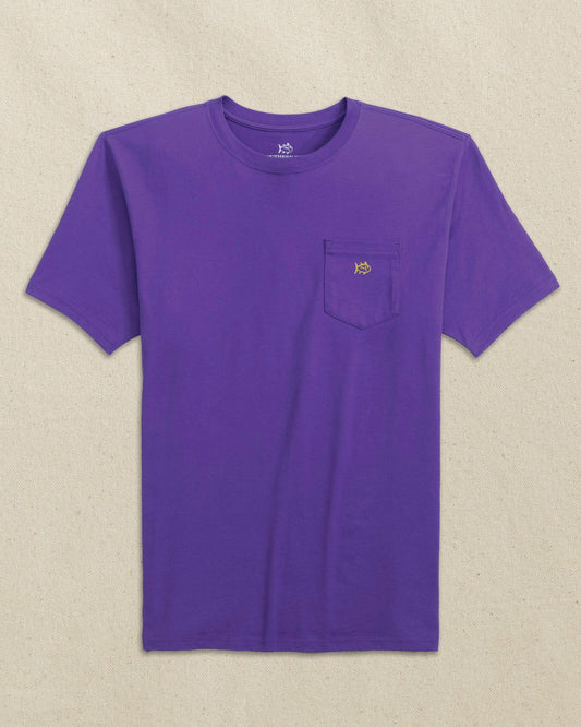 Embroidered Skipjack T-Shirt - Purple & Yellow | Southern Tide Men