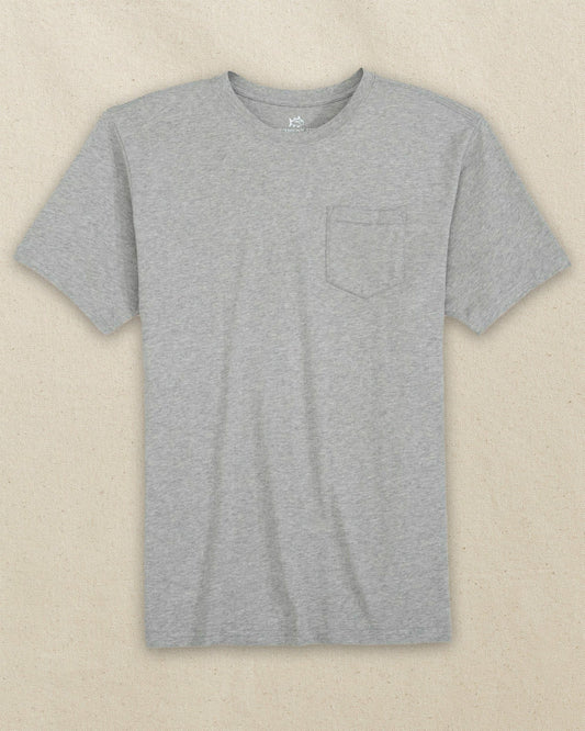 Heather Grey Classic Short Sleeve Pocket T-Shirt | Southern Tide Men