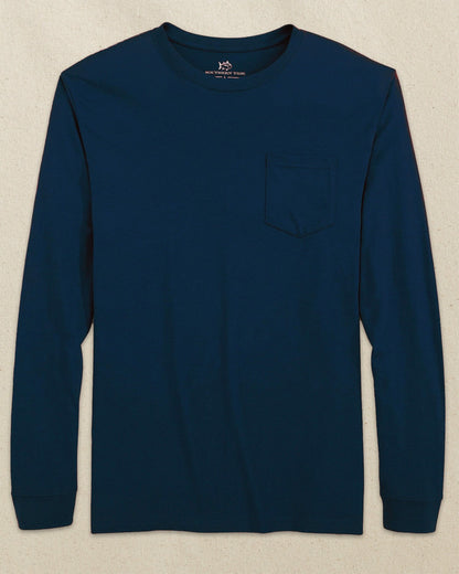 Navy Classic Long Sleeve Pocket T-Shirt | Southern Tide Men