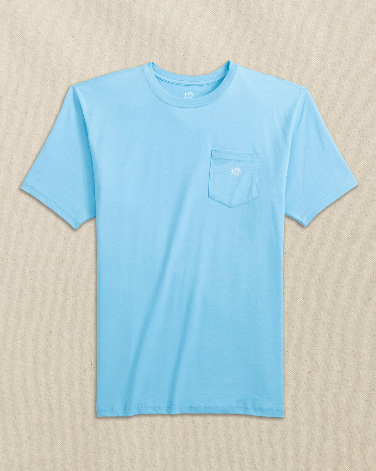 Embroidered Skipjack Tee - Light Blue & White | Southern Tide Men