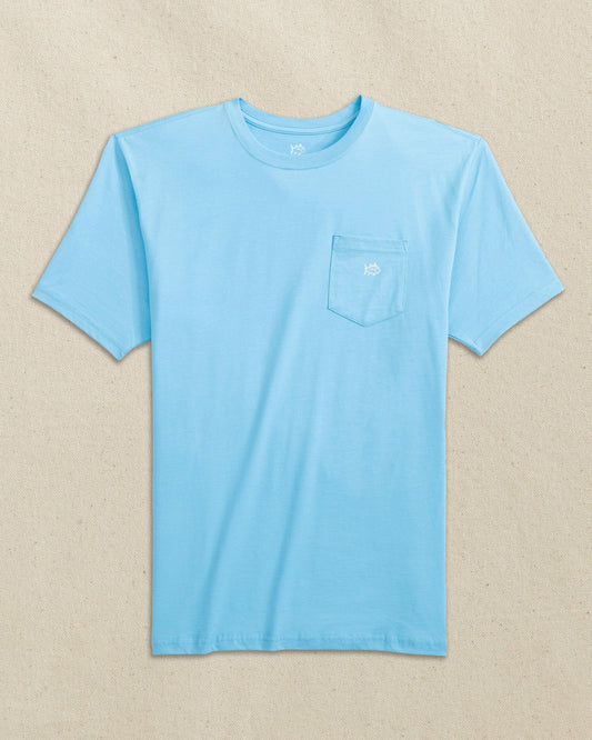 Embroidered Skipjack Tee - Light Blue & White | Southern Tide Men