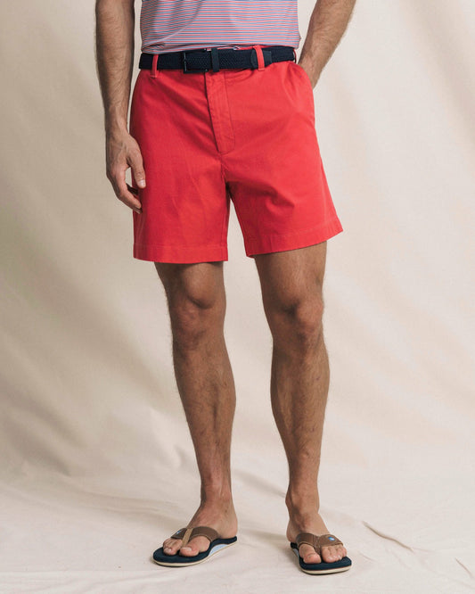 Channel Marker 7" Chino Short - Claret Red | Southern Tide Men
