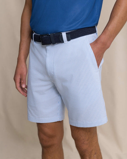 Coral Vista Seersucker 8" Performance Short | Southern Tide Men
