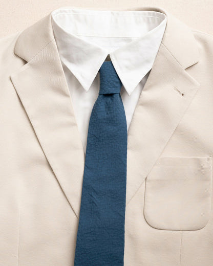 High Cotton Nautical Blue Seersucker Necktie | Southern Tide Men