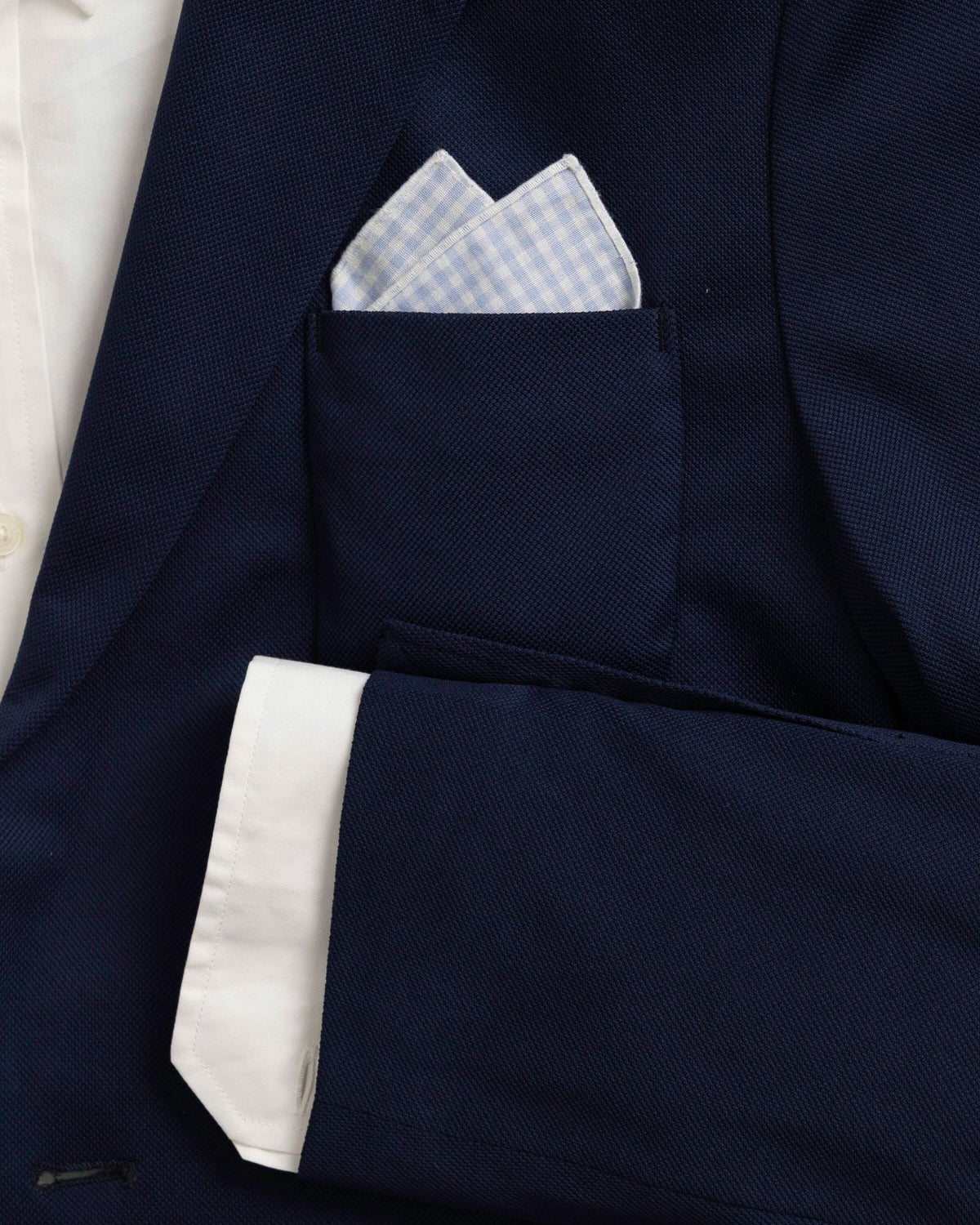 Blue Gingham Pocket Square | Southern Tide Men