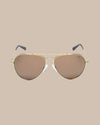 Yellow Gold Frame with Desert Sand Lens