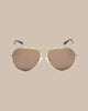 Yellow Gold Frame with Desert Sand Lens