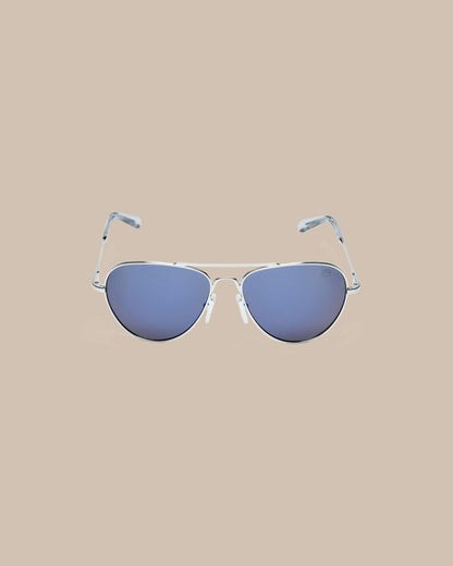 White Gold Frame with Arctic Blue Nylon Lens,OS