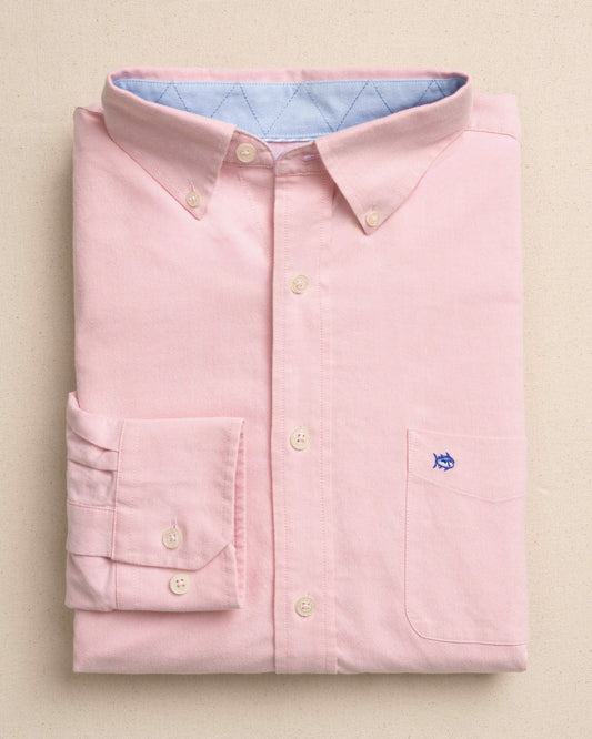 Charleston Oxford Solid Sport Shirt - Sea Pink | Southern Tide Men|Sale