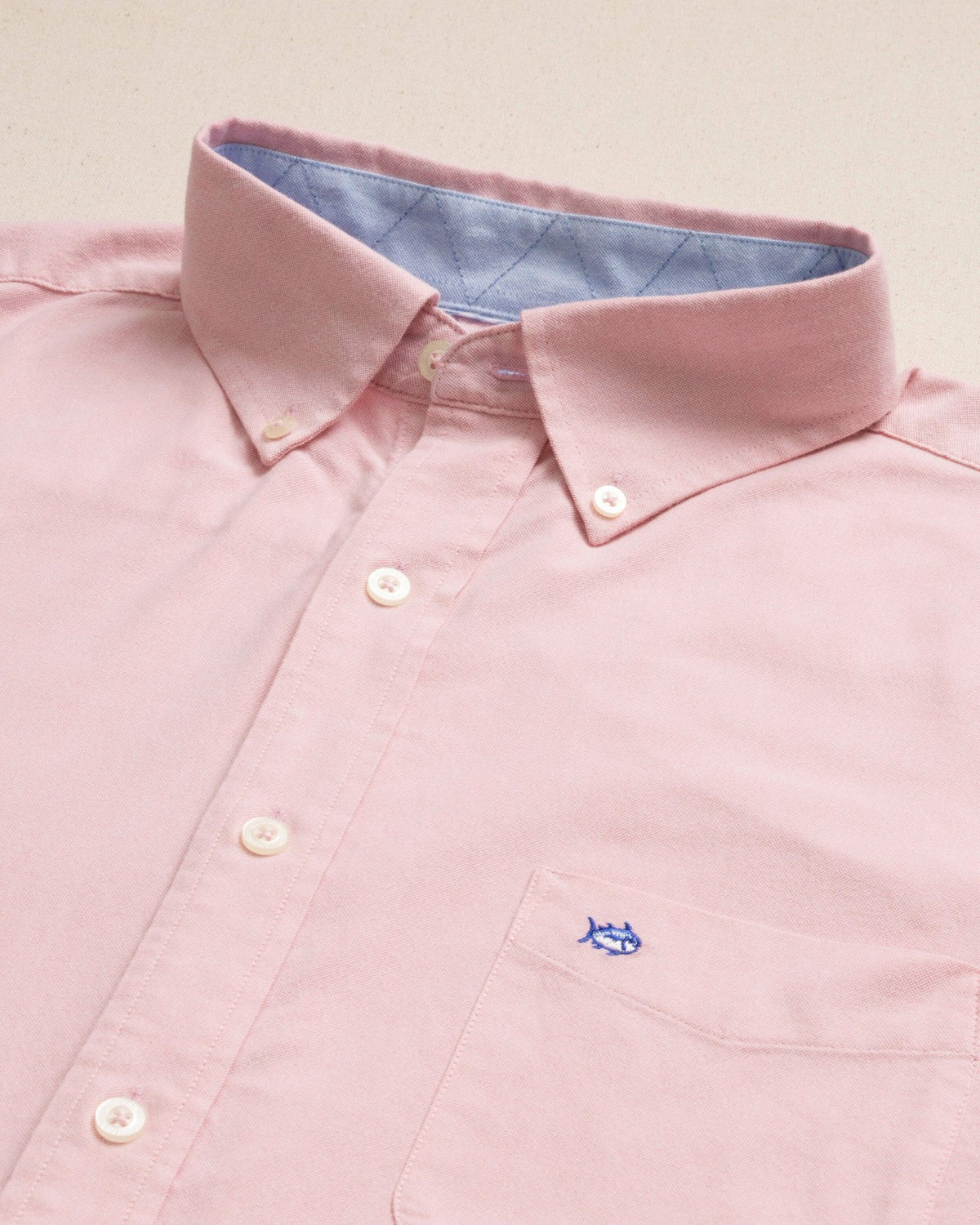 Charleston Oxford Solid Sport Shirt - Sea Pink | Southern Tide Men|Sale