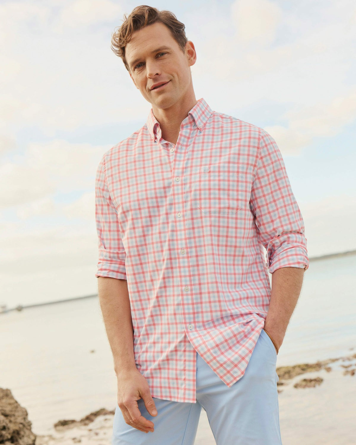 Albemarle Gingham brrr°® Sport Shirt | Southern Tide Men|Sale