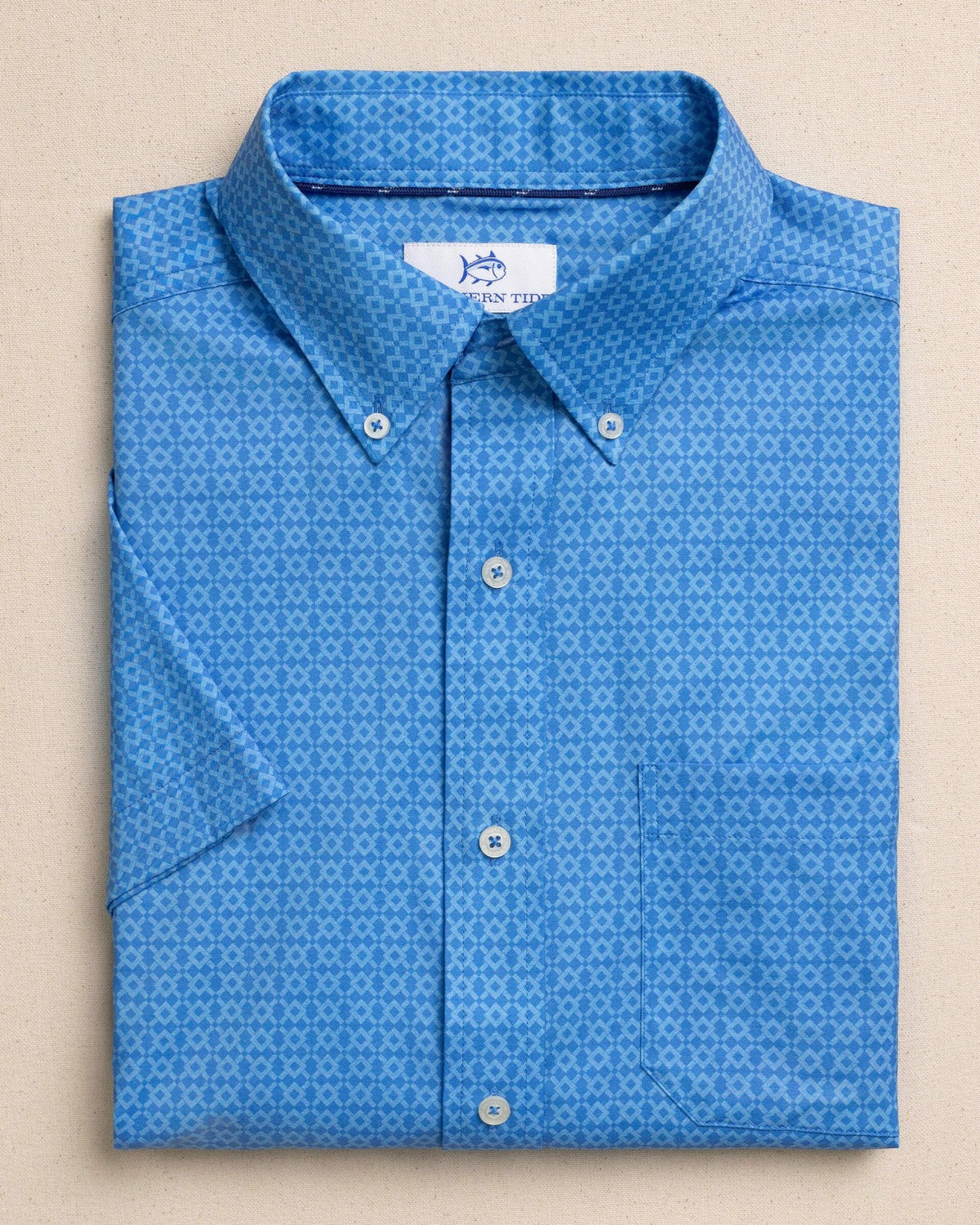 Seaside Geo Short Sleeve Sport Shirt | Southern Tide Men|Sale