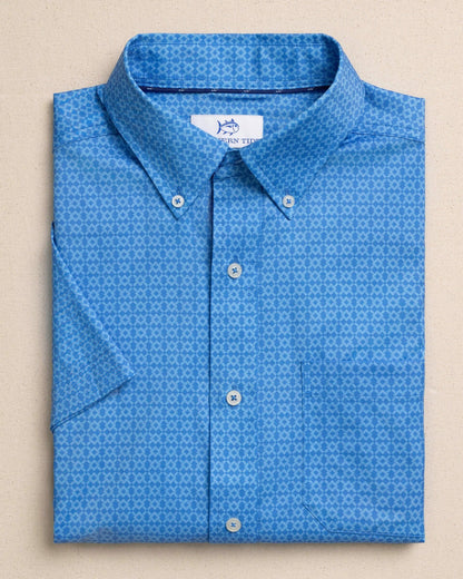 Seaside Geo Short Sleeve Sport Shirt | Southern Tide Men|Sale