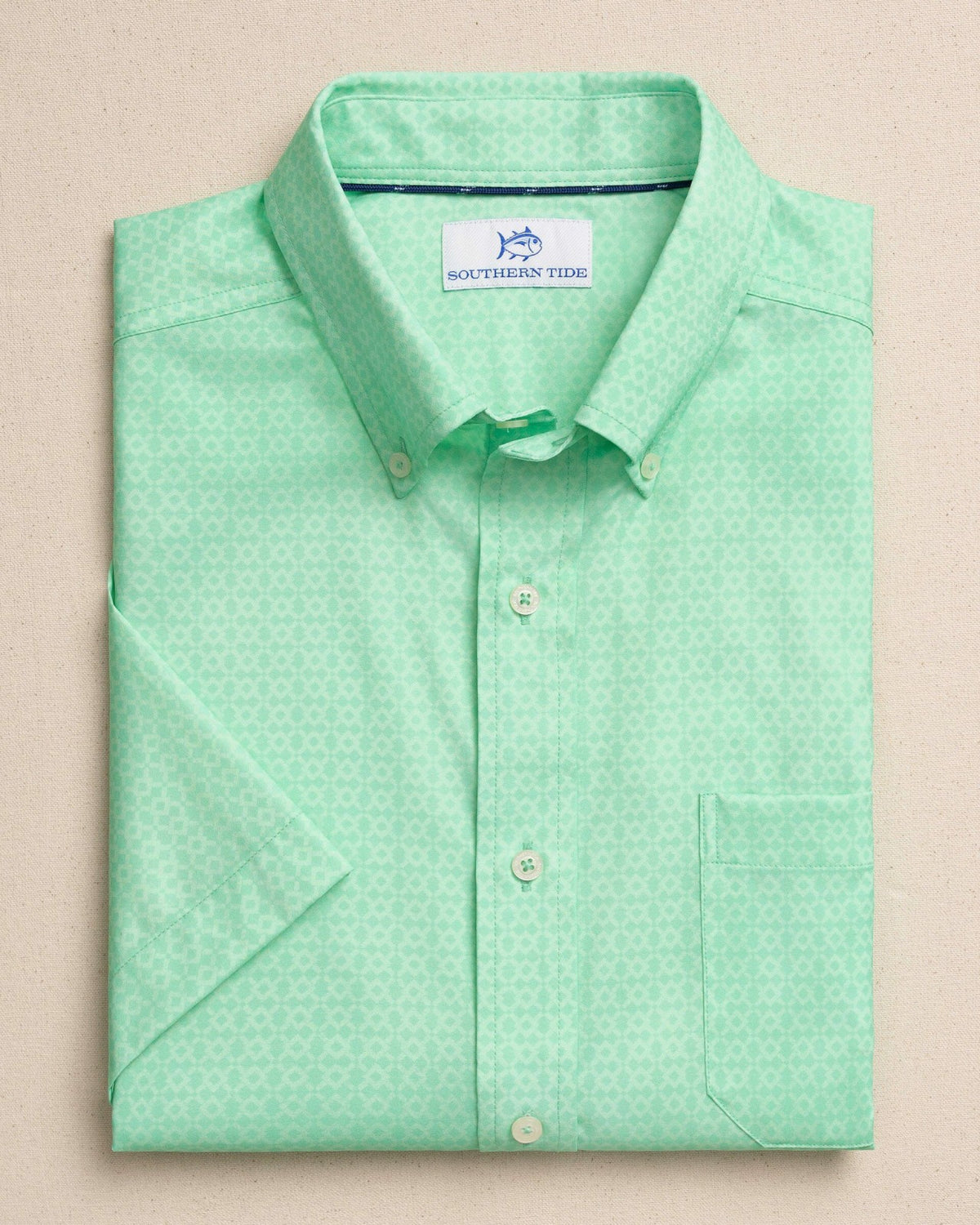 Seaside Geo Short Sleeve Sport Shirt | Southern Tide Men|Sale