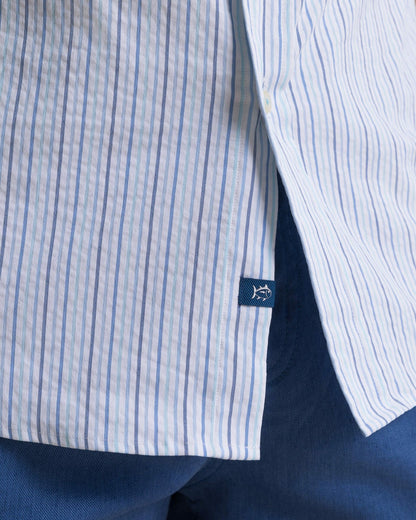 Marina Seersucker Short Sleeve Sport Shirt | Southern Tide Men|Sale