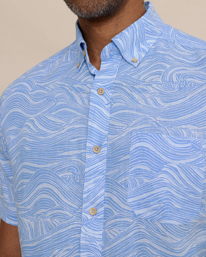 Rolling Waves Short Sleeve Sport Shirt | Southern Tide Men|Sale