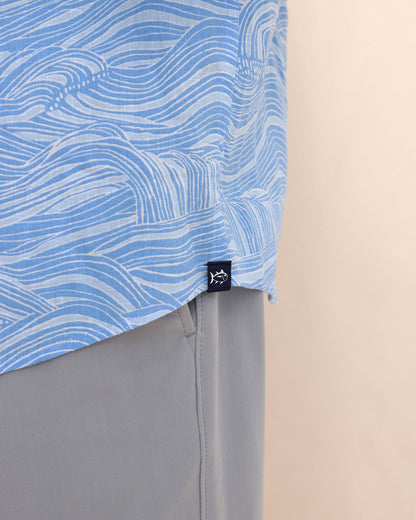 Rolling Waves Short Sleeve Sport Shirt | Southern Tide Men|Sale
