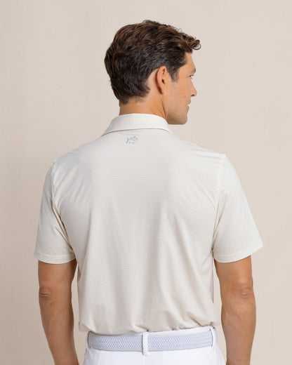 brrr°®-eeze Meadowbrook Stripe Polo - Sand White | Southern Tide Men|Sale