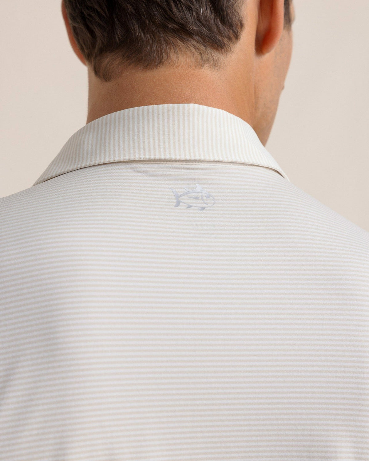 brrr°®-eeze Meadowbrook Stripe Polo - Sand White | Southern Tide Men|Sale