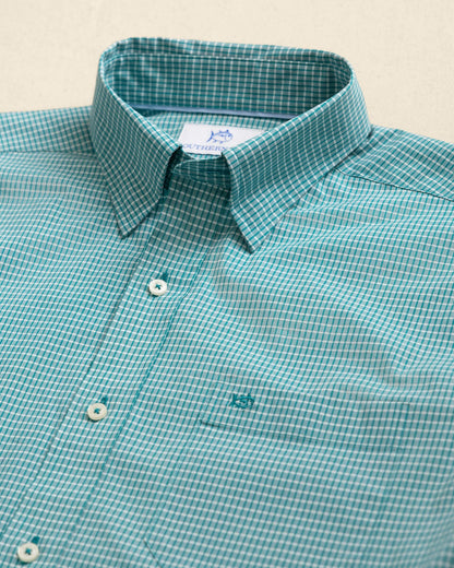 Crofton Plaid Charleston Sport Shirt - Spruce | Southern Tide Men|Sale