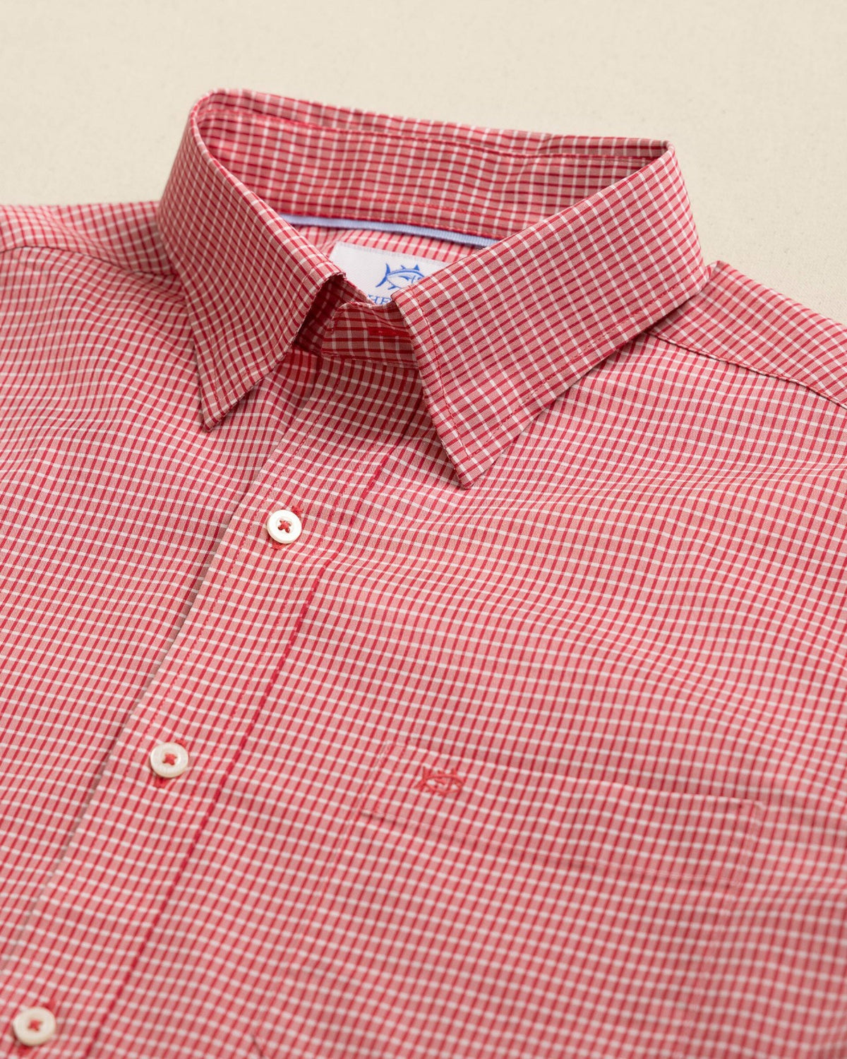 Crofton Plaid Charleston Sport Shirt - Red | Southern Tide Men|Sale