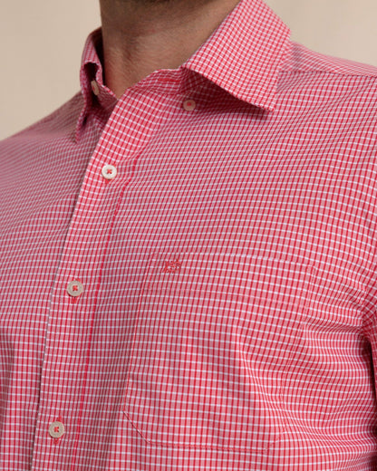 Crofton Plaid Charleston Sport Shirt - Red | Southern Tide Men|Sale
