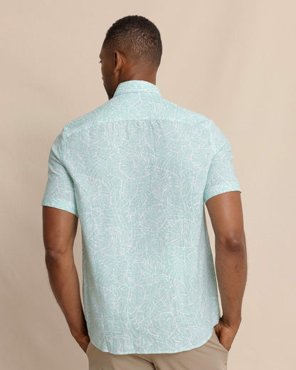 Beach Palms Linen Rayon Short Sleeve Sport Shirt | Southern Tide Men|Sale