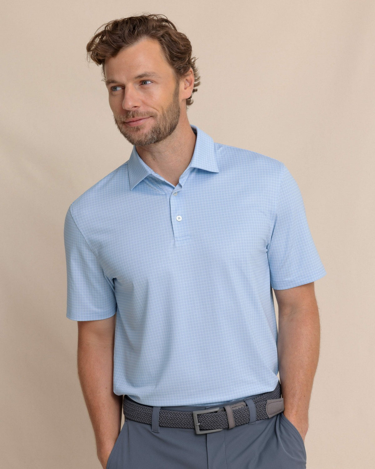 Driver Spring Geo Printed Polo | Southern Tide Men|Sale