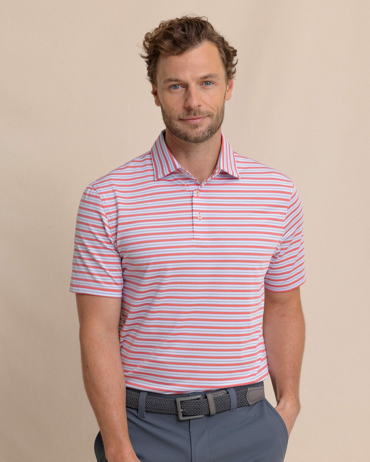 Driver Ocean Hill Stripe Polo | Southern Tide Men|Sale