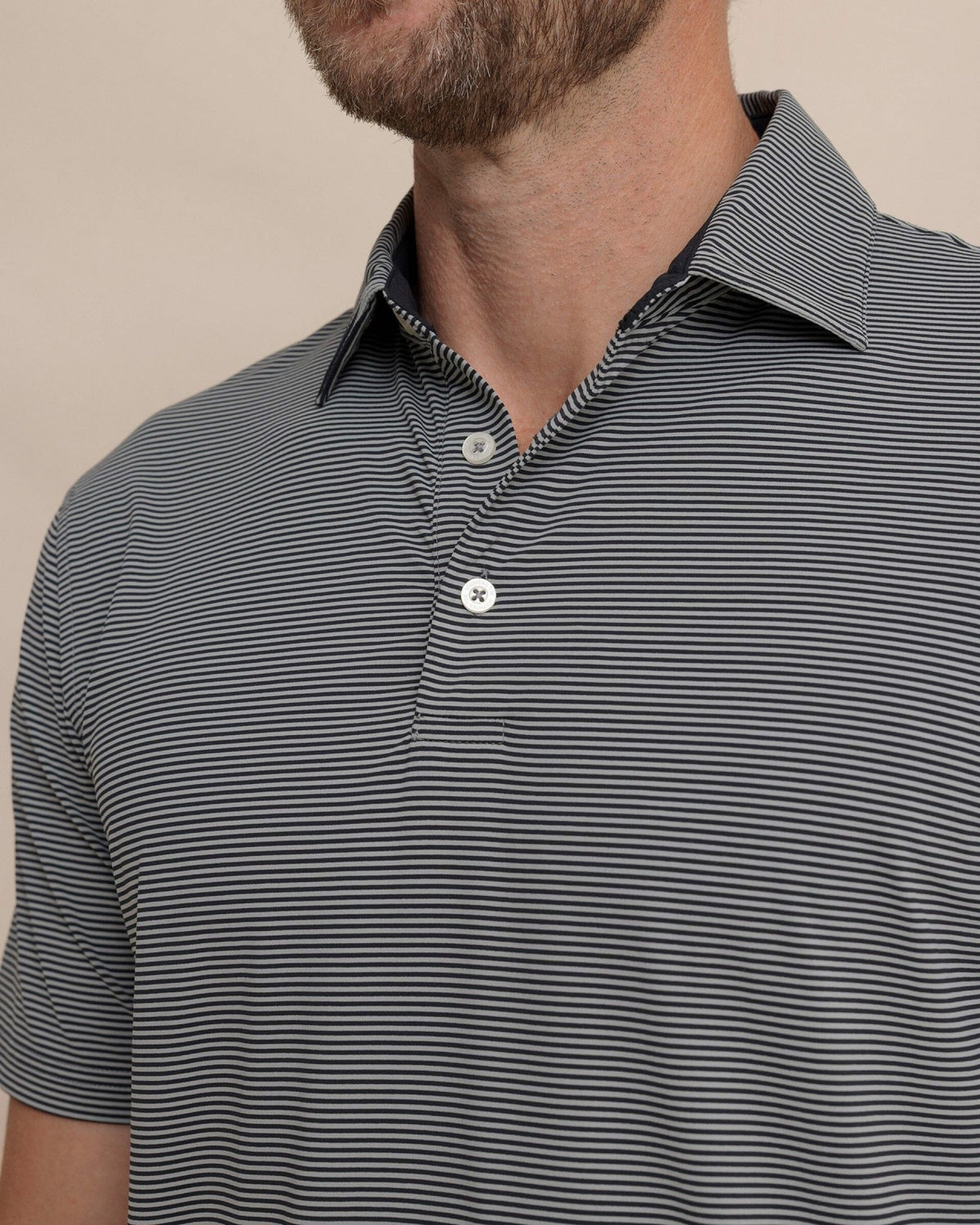 brrr°®-eeze Meadowbrook Stripe Polo - Steel | Southern Tide Men|Sale
