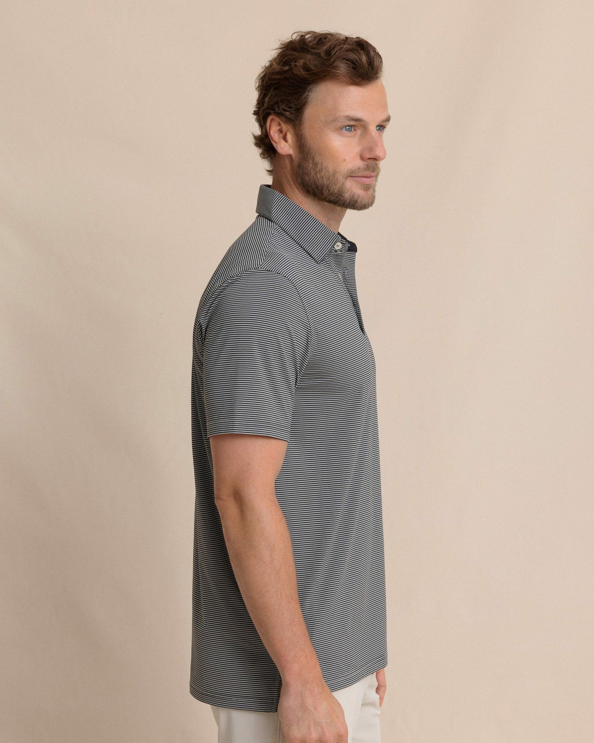 brrr°®-eeze Meadowbrook Stripe Polo - Steel | Southern Tide Men|Sale