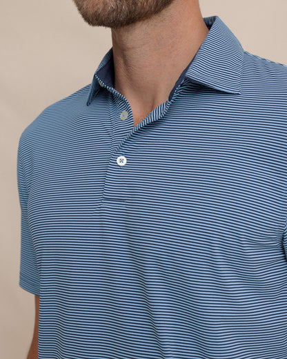 brrr°® Meadowbrook Stripe Polo - Ocean Channel | Southern Tide Men|Sale