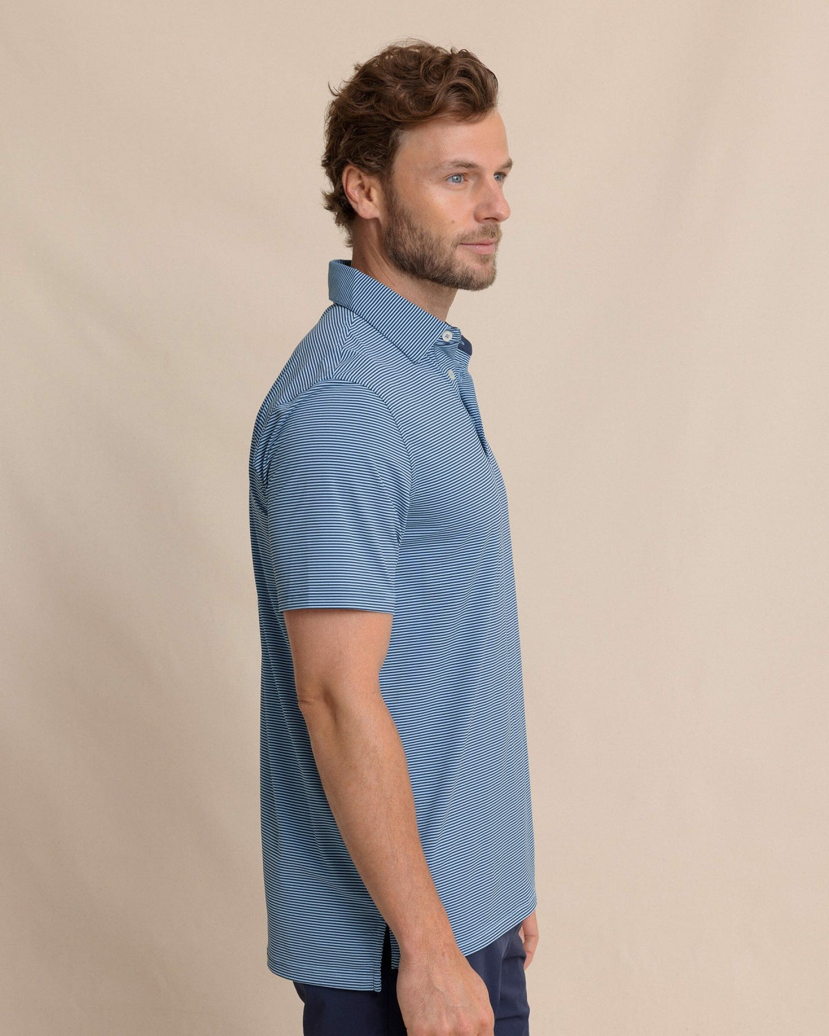 brrr°® Meadowbrook Stripe Polo - Ocean Channel | Southern Tide Men|Sale
