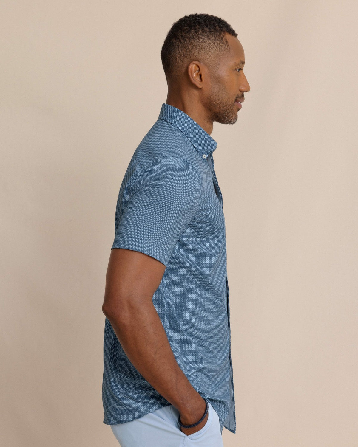 Eastport Heather brrr°® Short Sleeve Sport Shirt | Southern Tide Men|Sale