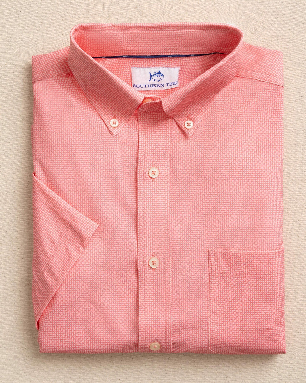 Eastport Heather brrr°® Short Sleeve Sport Shirt | Southern Tide Men|Sale