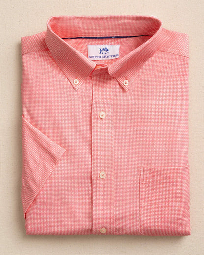 Eastport Heather brrr°® Short Sleeve Sport Shirt | Southern Tide Men|Sale
