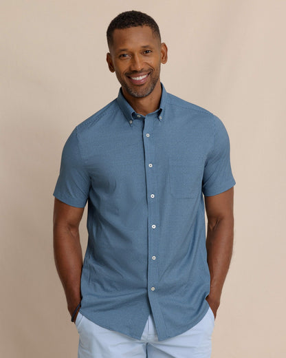 Eastport Heather brrr°® Short Sleeve Sport Shirt | Southern Tide Men|Sale